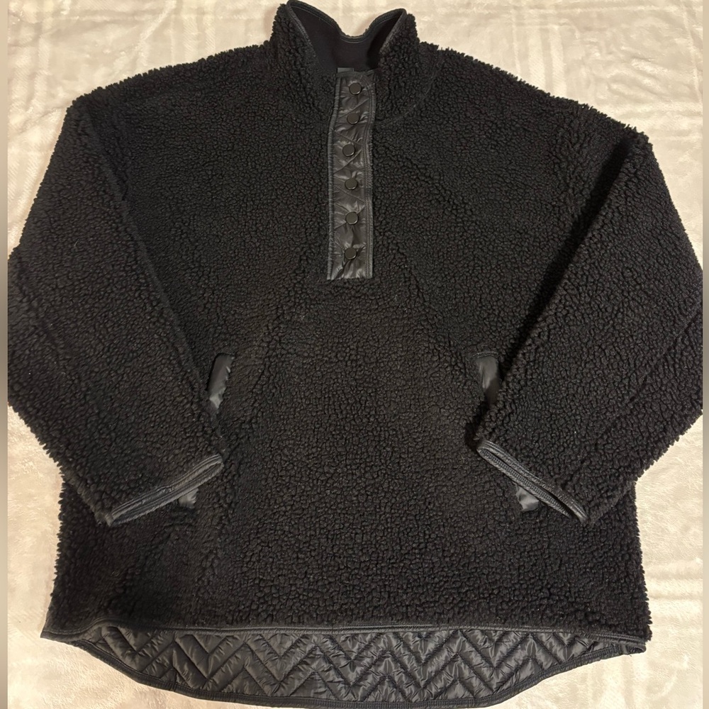 Athleta Cozy Sherpa Snap Sweatshirt